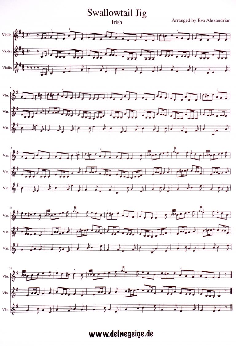 Swallowtail Jig | Noten für Geige | Kostenloser Download